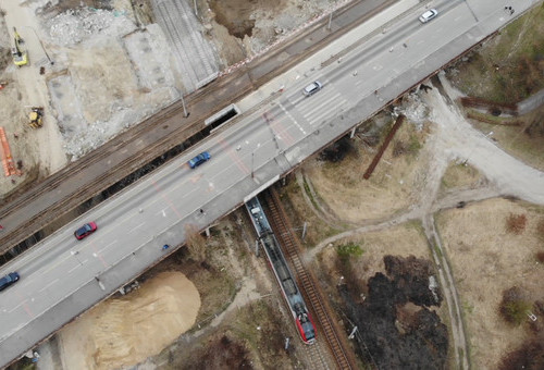 Wyburzanie i odbudowa mostów drogowo-tramwajowych na ulicy Przybyszewskiego
