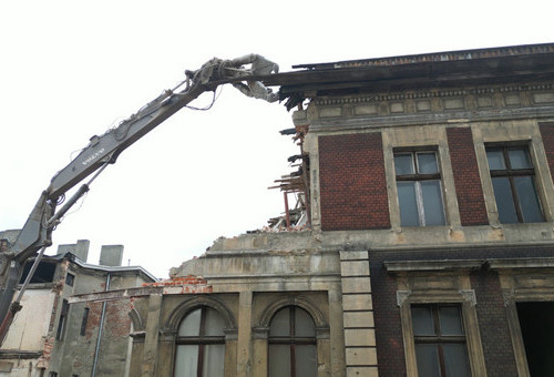 Wyburzenie kamienicy przy ulicy Kilińskiego 49 w Łodzi