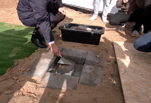 Wbudowanie kamienia węgielnego pod Zakład Opiekuńczo Leczniczy w Skierniewicach